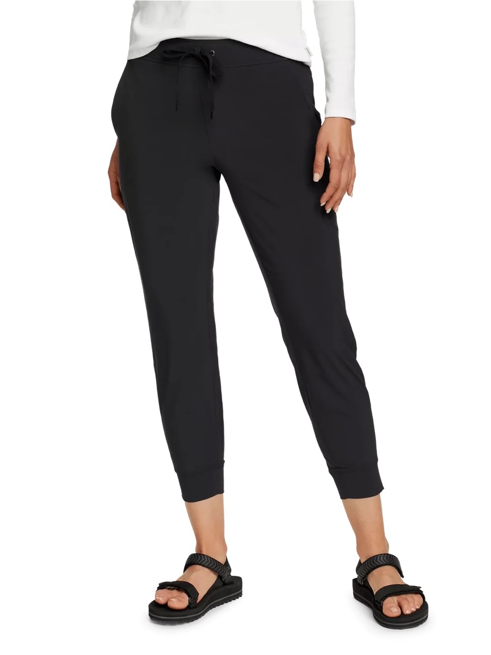 Black Drawstring Jogger Pants - Eddie Bauer